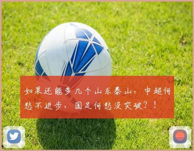 如果还能多几个山东泰山，中超何愁不进步，国足何愁没突破？！